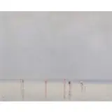 Andre Gisson, Beach Scene, Oil on Canvas