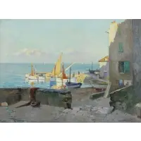 Willem Knip, St. Tropez, Oil on Canavs