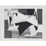 Esphyr Slobodkina, Variation in Black and White, 1987, Lithograph
