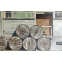 Catherine Mackey, Composition in Wood (SOMA), 2001, Oil on Canvas