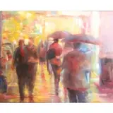Jihchin Wu, Neon Crowd, 2000, Oil on Canvas