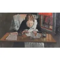 Cyrus Edwin Dallin, The Letter, 1884, Oil on Canvas