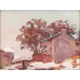 Émile Schuffenecker, Village Landscape, Oil on Canvas