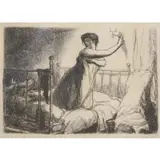John Sloan, Turning Out the Light, Etching