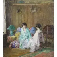 Guy Pène du Bois, Women in Studio, Oil on Canvas