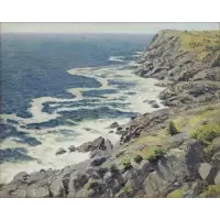 James Perry Wilson, Coastal Scene, Oil on Panel