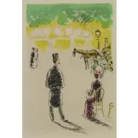 Le Carrousel et le fiacre by Kees van Dongen, Color Lithograph, sold Jan 2019
