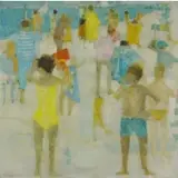 Michel Thompson, La plage, Oil on Canvas