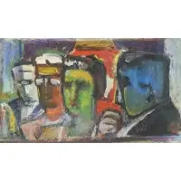 Maurice Becker, The Loge, Oil on Board