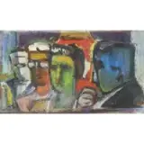 Maurice Becker, The Loge, Oil on Board