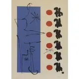 Rouge et bleu by Joan Miró, 1960, Color Lithograph, sold Jan 2019