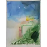 William Tillyer, Abstract Landscape, Watercolor on Paper