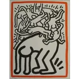 Keith Haring, Fight AIDS Worldwide, 1990, Lithograph
