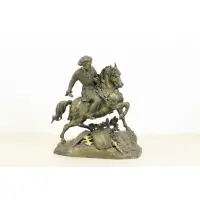 An Antique Russian, Untitled, Bronze has some loose mounts but sits fine on base