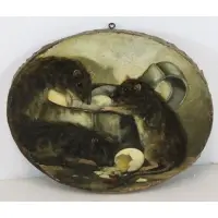 Joseph R. Evans, Rats and Eggs, Oil on Canvas