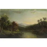 A.M Brown, A View in North Conway New Hampshire, Mt. Washington in the Distance, 1871, Oil on Canvas
