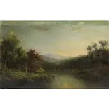 A.M Brown, A View in North Conway New Hampshire, Mt. Washington in the Distance, 1871, Oil on Canvas