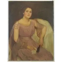 Portrait of Ruth Mauner by Frank Duveneck, Oil on Canvas, sold Dec 2018