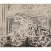 Irving Place Burlesque by Reginald Marsh, 1928, Lithograph, sold Dec 2018