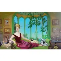 Rudolf Bernatschke, Portrait of Gypsy Rose Lee, Oil on Canvas