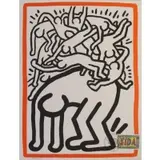 Keith Haring, Fight AIDS Worldwide, 1990, Lithograph