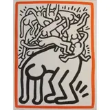 Keith Haring, Fight AIDS Worldwide, 1990, Lithograph