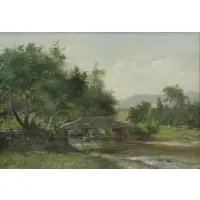 Landscape by George F. Higgins, Oil on Canvas, sold Nov 2018