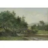 George F. Higgins, Landscape, Oil on Canvas