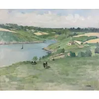Raymond Wintz, Le Belon Morbihan, 1925, Oil on Canvas
