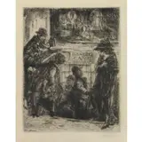 John Sloan, Bandits Cave, Etching "Bandits Cave" Pencil signed lower right, signed in the plate lower left