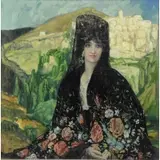 George Browne, Spanish Beauty in Landscape