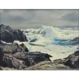 Paul Lauritz, Seascape, Oil on Board