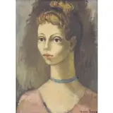 Isaac Soyer, Portrait of a Girl, Oil on Canvas