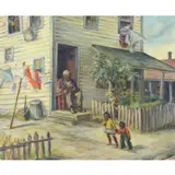 Sara Pinkus, Wash Day, Oil on Canvas
