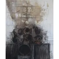 Henry Gorski, Machine Man, Oil on Canvas
