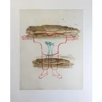 Daivd Salle, Grandiose Synonym for Church, 1986, Etching and Aquatint in Colors