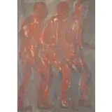 Nino Longobardi, Untitled, Tempera and Charcoal on Paper Laid on Canvas