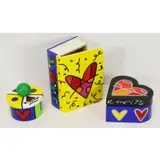 Romero. Three Britto, Hand Painted Wood Boxes