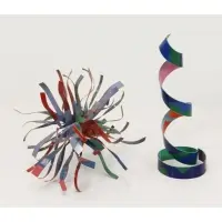 Dorothy. Two Gillespie, Untitled, Enamel on Metal Sculptures