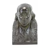John Joseph Boyle, Roman Bronze Works NY 1905, Bronze Bust of Benjamin Franklin