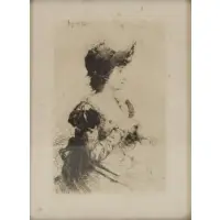 Ignaz Gaugengigl, Portrait of a Woman, Etching