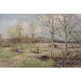 William Carrick, Winter Landscape, Oil on Board