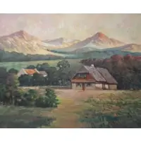 Landscape by A. Oil on Canvas Rex, sold Oct 2018