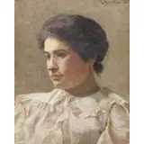 Portrait of a Woman by E. Oil on Canvas Ehrenburger, sold Oct 2018