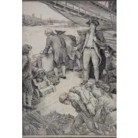 Louis Rhead, Treasure Island, Ink on Paper
