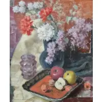Béla Kontuly, Still Life, Oil on Canvas