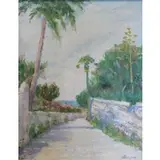 M. Oil on Board Rogers, Bermuda Landscape