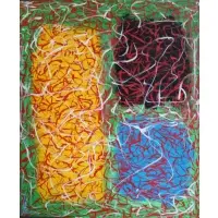 Hyo Soo Kim, Abstract Composition, Acrylic On Canvas