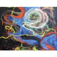 Hyo Soo Kim, Abstract Composition, Acrylic On Canvas