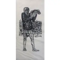 Leonard Baskin, Man of Peace, Woodcut